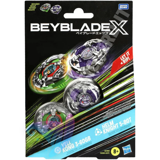 Beyblade X Yell Kong 3-60GB & Helm Knight 5-80T - Dual Pack