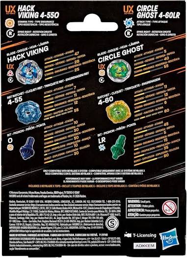 Beyblade X Hack Viking 4-55O & Circle Ghost 4-60LR - Dual Pack