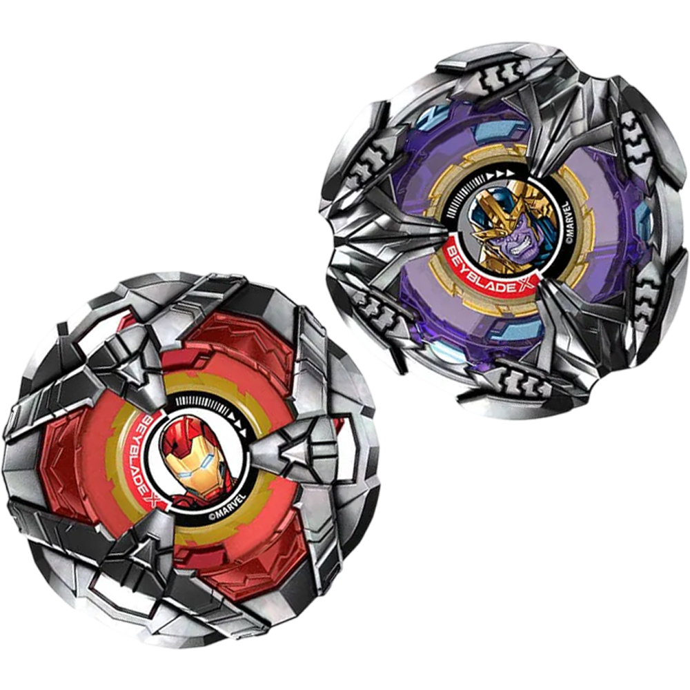 Beyblade X Marvel Collab: Iron-man vs. Thanos – Set Dual Pack