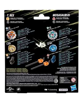 Beyblade X Jurassic World T-Rex Mosasaurus Multipack | 2 Trottole & 2 Lanciatori retro