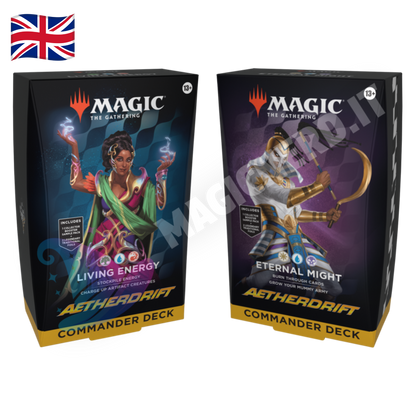 Magic: The Gathering Aetherdrift Commander Deck Bundle – Set Completo (2 Mazzi)