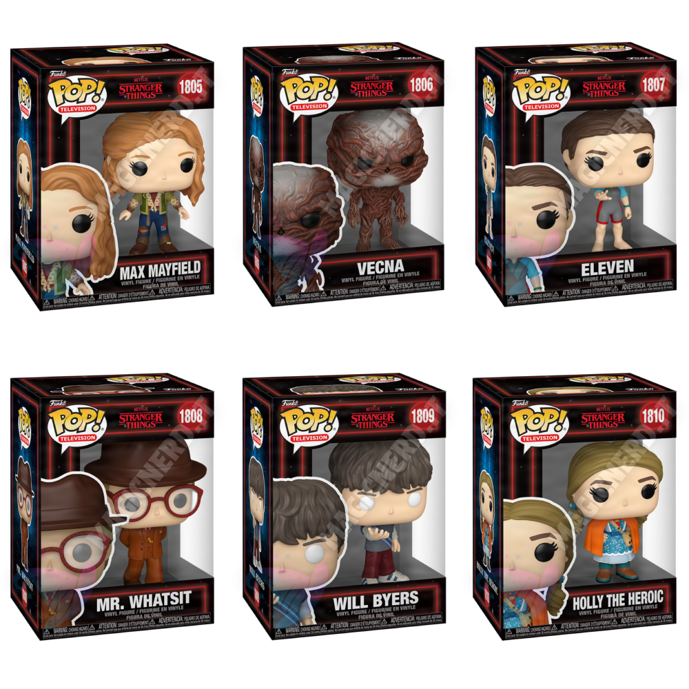 Funko POP! Bundle Stranger Things Set da 6 (Max,Vecna,Eleven,Mr. Whatsit,Will,Holly)