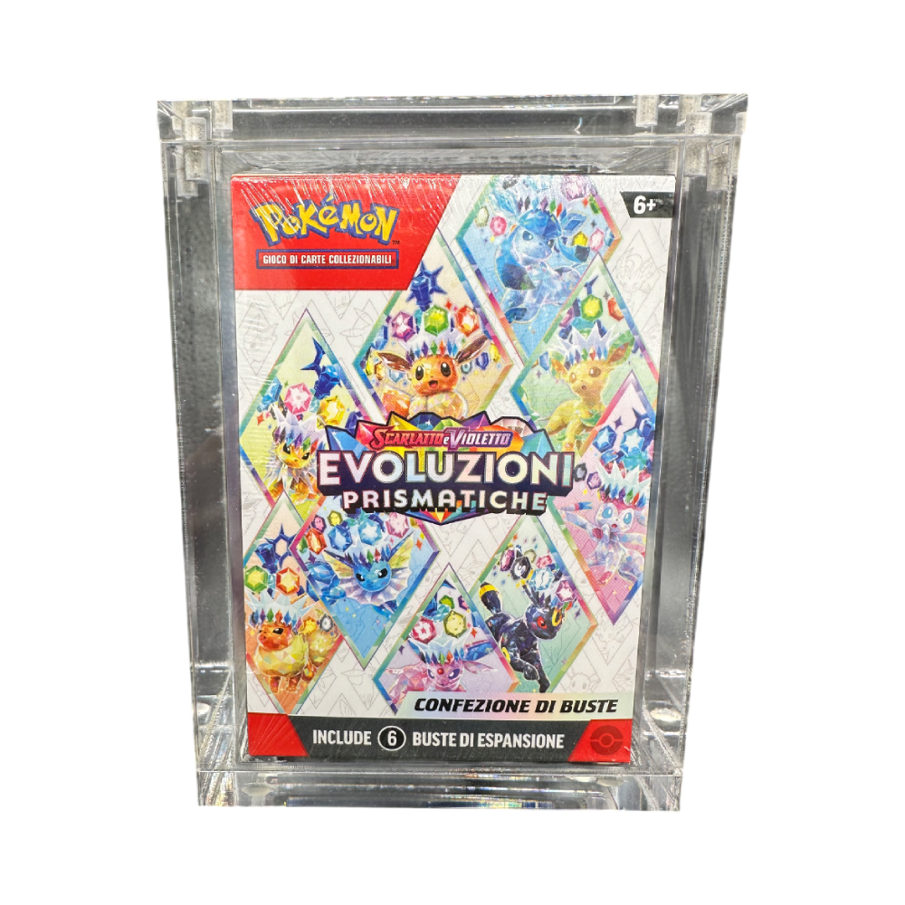 Case in Plexiglas Per Bundle 6 Bustine Pokemon Con Chiusura Magnetica - Cards Collection
