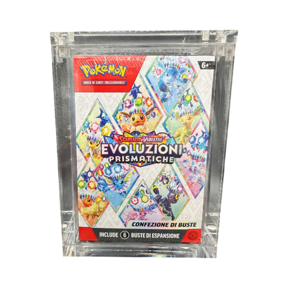 Case in Plexiglas Per Bundle 6 Bustine Pokemon Con Chiusura Magnetica - Cards Collection