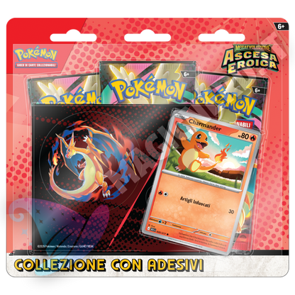 Collezione Con Adesivi Ascesa Eroica Charmander 3 Bustine (ITA)