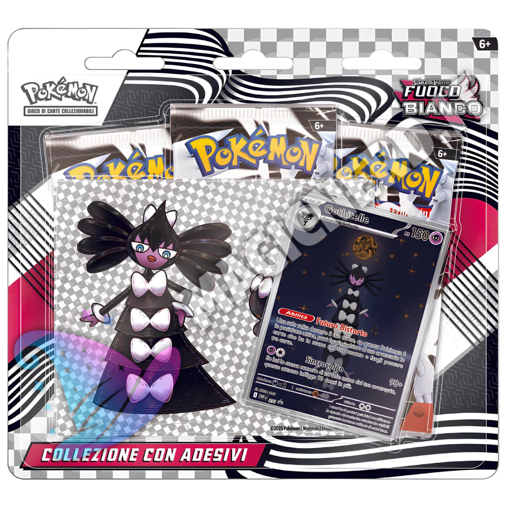 Collezione Con Adesivi Fuoco Bianco Gothitelle 3 Bustine (ITA)