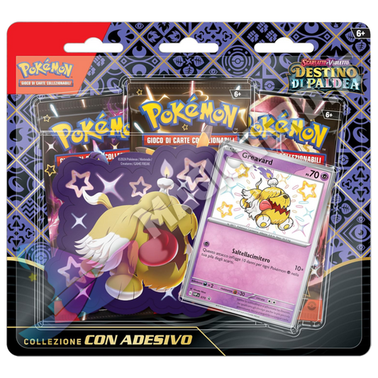 Destino di Paldea - Blister 3 Bustine Con Adesivo Greavard (ITA)