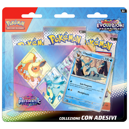 Evoluzioni Prismatiche - Blister 3 Bustine Con Adesivi Glaceon (ITA)