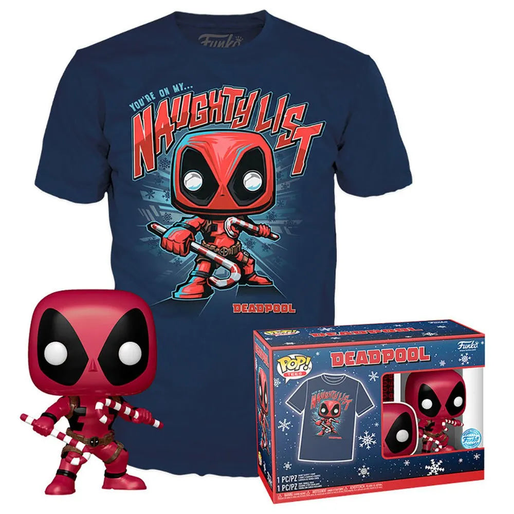Funko Pop! & Tee Deadpool Holiday 400 (Taglia M)
