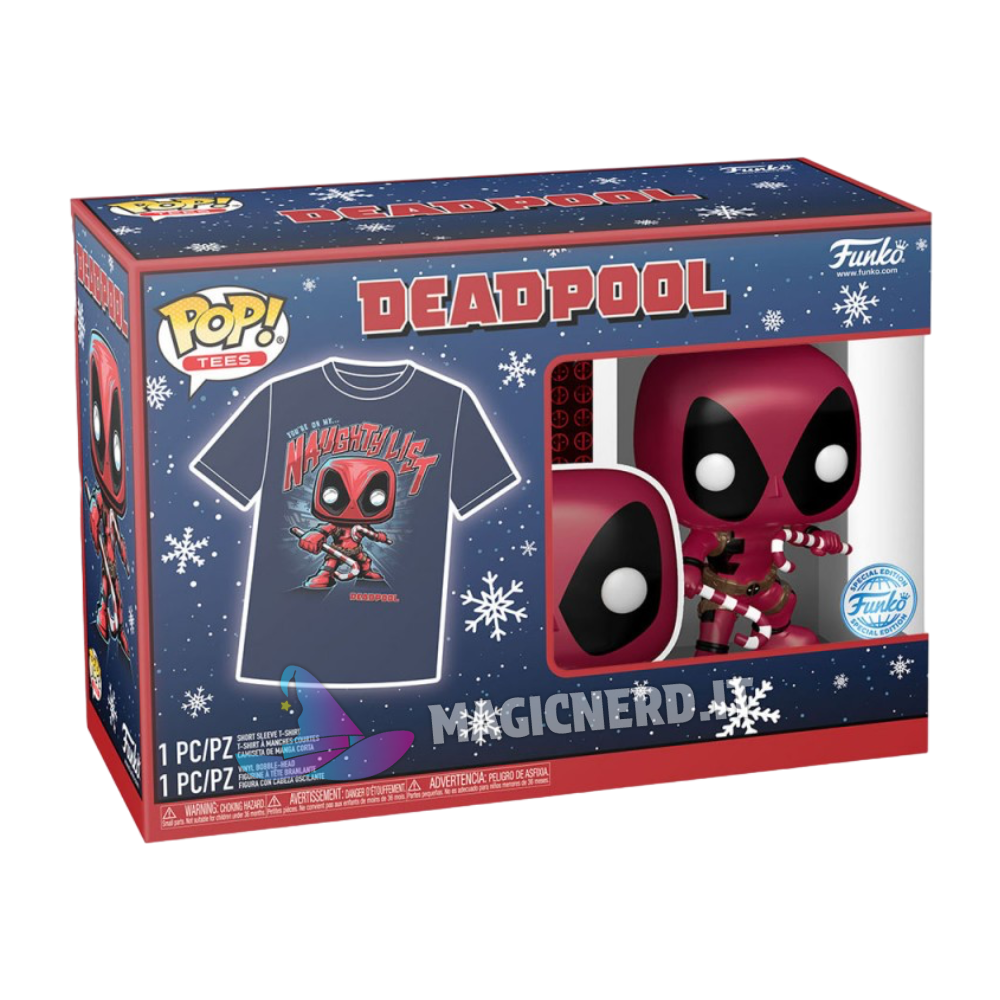 Funko Pop! & Tee Deadpool Holiday 400 (Taglia M)
