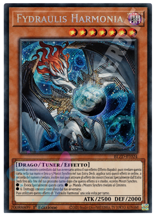 Carta Yu-Gi-Oh Fydraulis Harmonia Rara Segreta BLZD-IT024