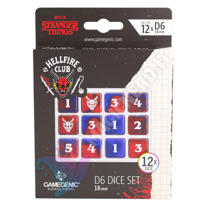 Dice Set D6 16mm Hellfire Club Stranger Things - Gamegenic