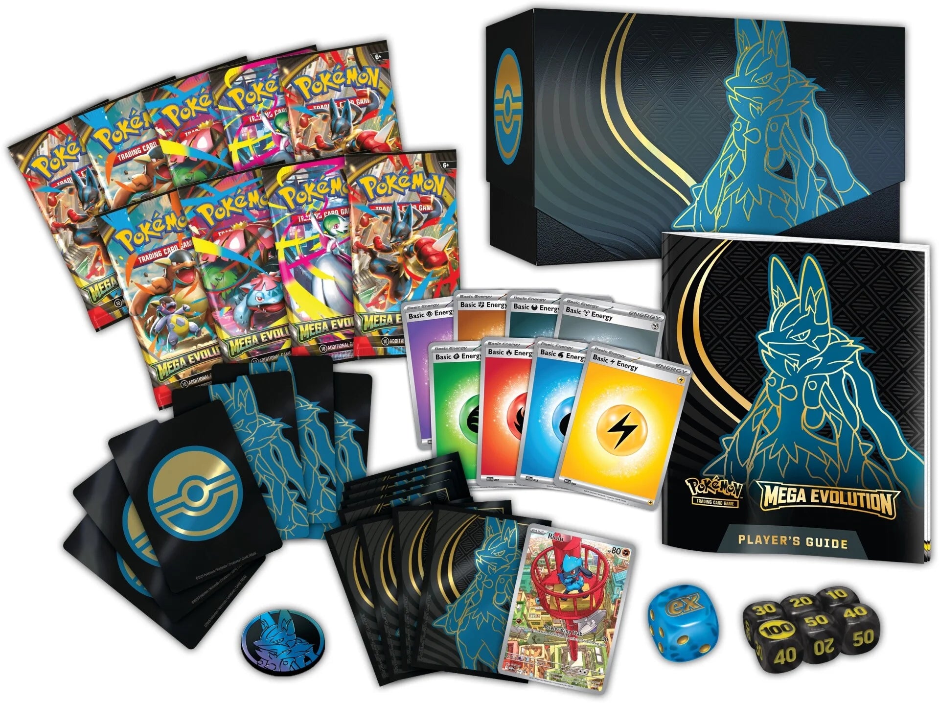 Contentuto set allenatore fuoriclasse etb Megaevoluzione Mega Lucario