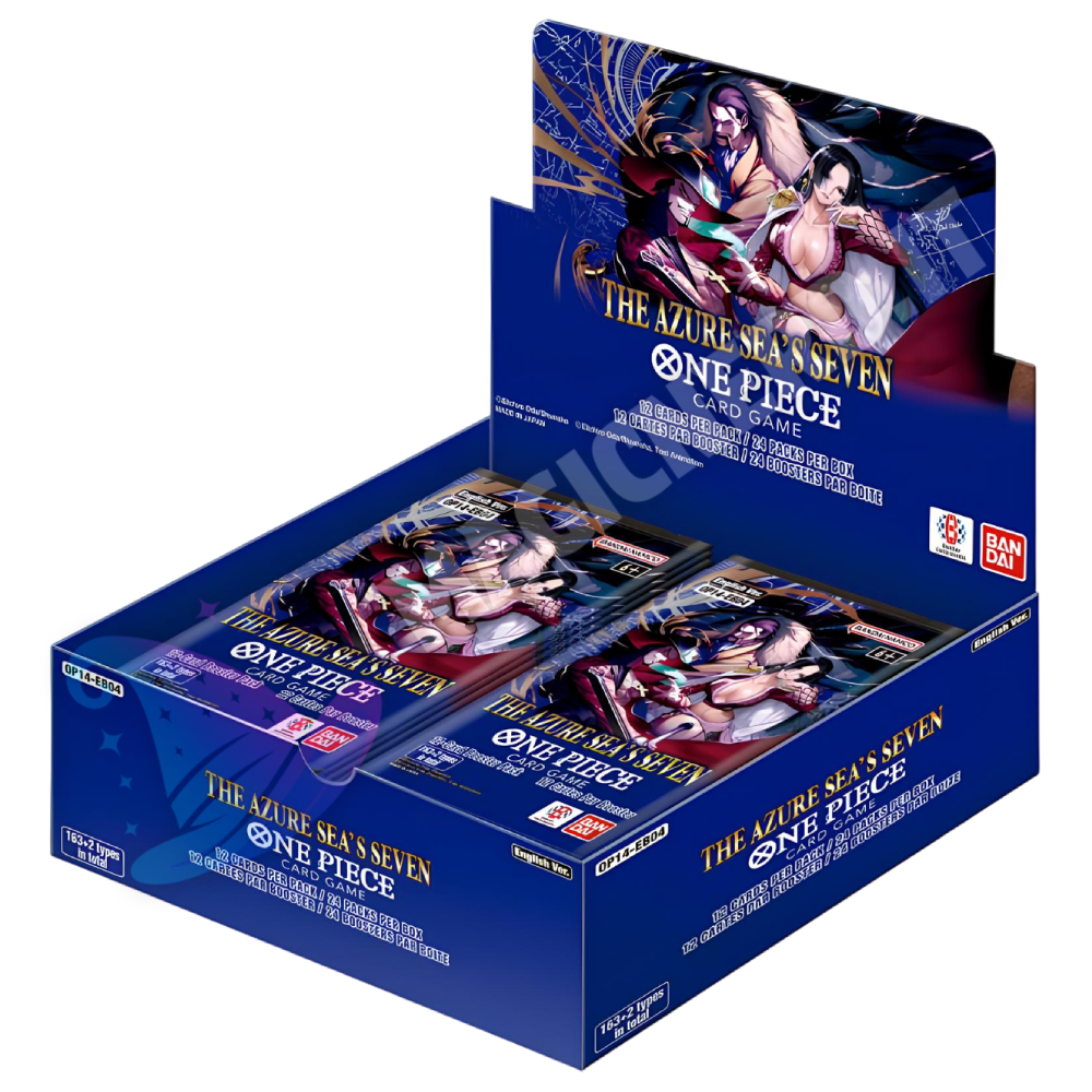 One Piece Card Game - OP-14-EB04 The Azure Sea’s Seven - Booster Box da 24 Buste ENG