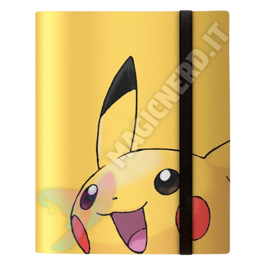 PRO-Binder Album Pokemon Pikachu 2025 – con Chiusura Elastica: 9 Tasche 40 Pagine