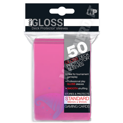 PRO-Gloss Standard Sleeves Bright Pink Ultra Pro (50 Bustine)