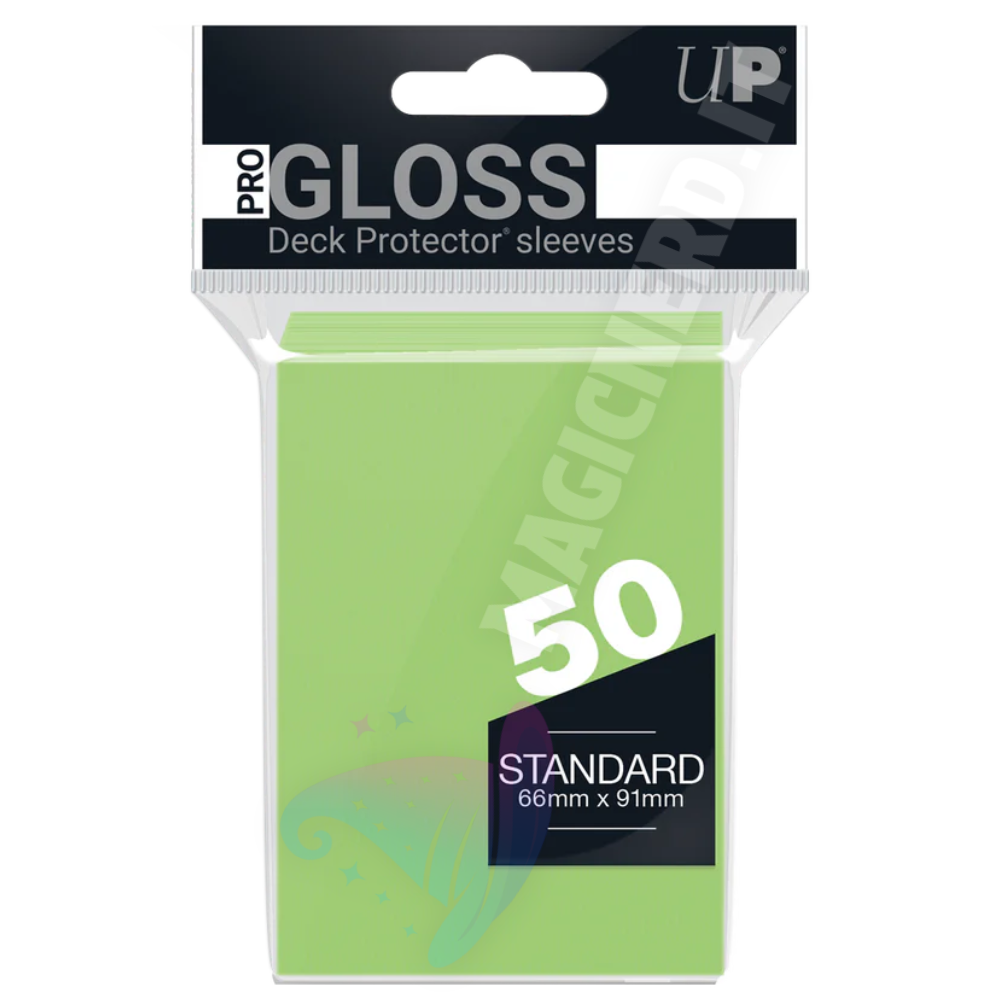 PRO-Gloss Standard Sleeves Lime Green Ultra Pro (50 Bustine)