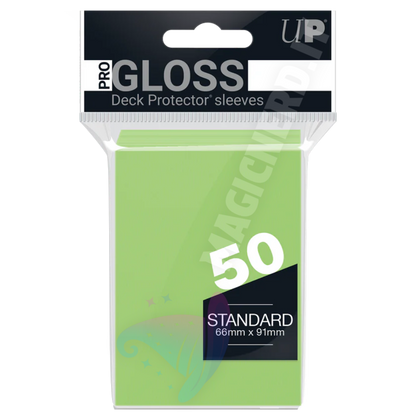 PRO-Gloss Standard Sleeves Lime Green Ultra Pro (50 Bustine)