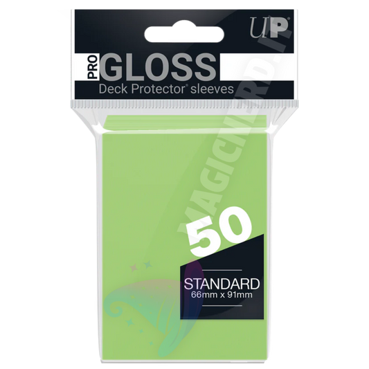 PRO-Gloss Standard Sleeves Lime Green Ultra Pro (50 Bustine)