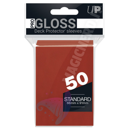 PRO-Gloss Standard Sleeves Red Ultra Pro (50 Bustine)