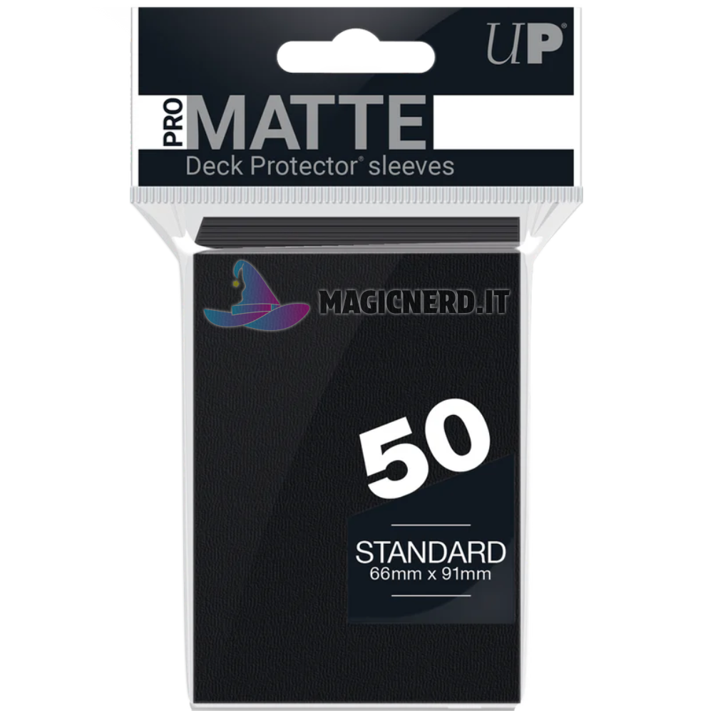 PRO-Matte Standard Deck Protector Sleeves (50ct) Black Ultra Pro