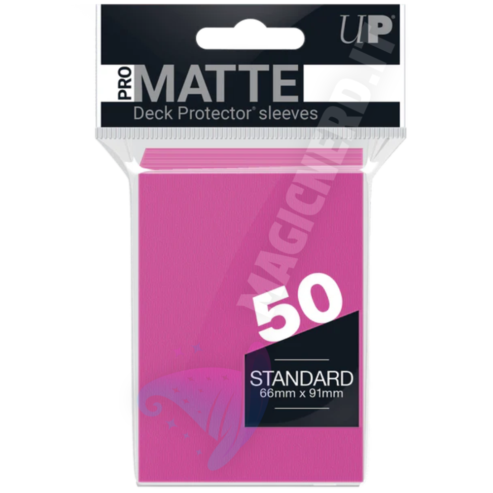 PRO-Matte Standard Sleeves Bright Pink Ultra Pro (50 Bustine)