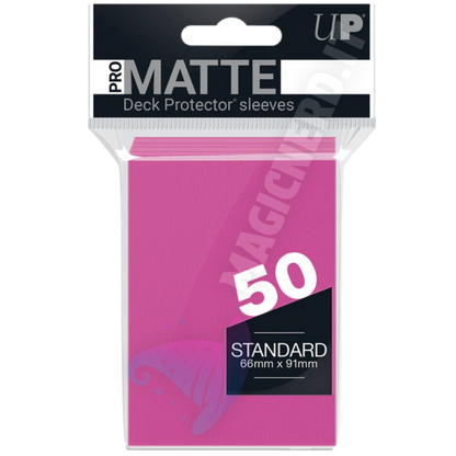 PRO-Matte Standard Sleeves Bright Pink Ultra Pro (50 Bustine)