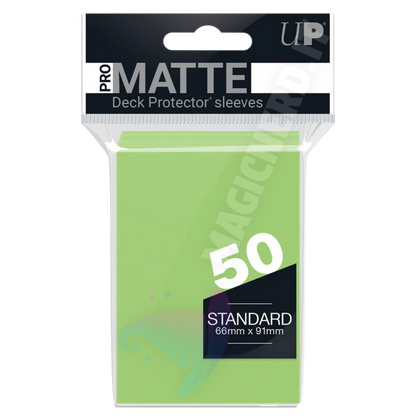 PRO-Matte Standard Sleeves Lime Green Ultra Pro (50 Bustine)