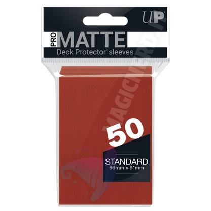PRO-Matte Standard Sleeves Red Ultra Pro (50 Bustine)