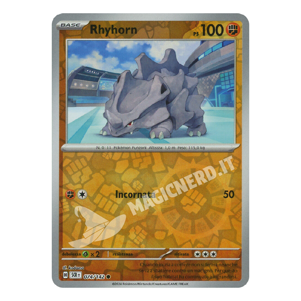 Rhyhorn Comune Reverse SCR 074 (ITA)