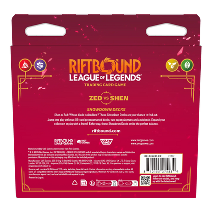 Riftbound League of Legends Vendetta Showdown Deck: Zed vs Shen (ENG)