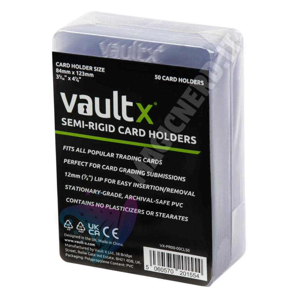 Semi-Rigid Card Holder (Confezione da 50 Pezzi) - Vault X