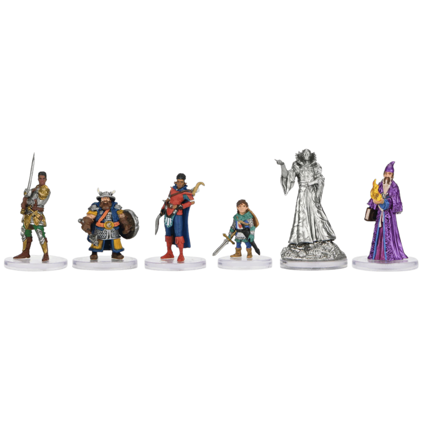 Set di 6 miniature pre-dipinte D&D Stranger Things Heroes of Hellfire prodotte da WizKids, inclusi Will the Wise e Vecna.