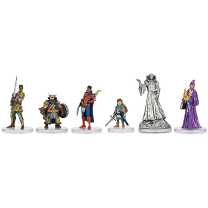 Set di 6 miniature pre-dipinte D&D Stranger Things Heroes of Hellfire prodotte da WizKids, inclusi Will the Wise e Vecna.