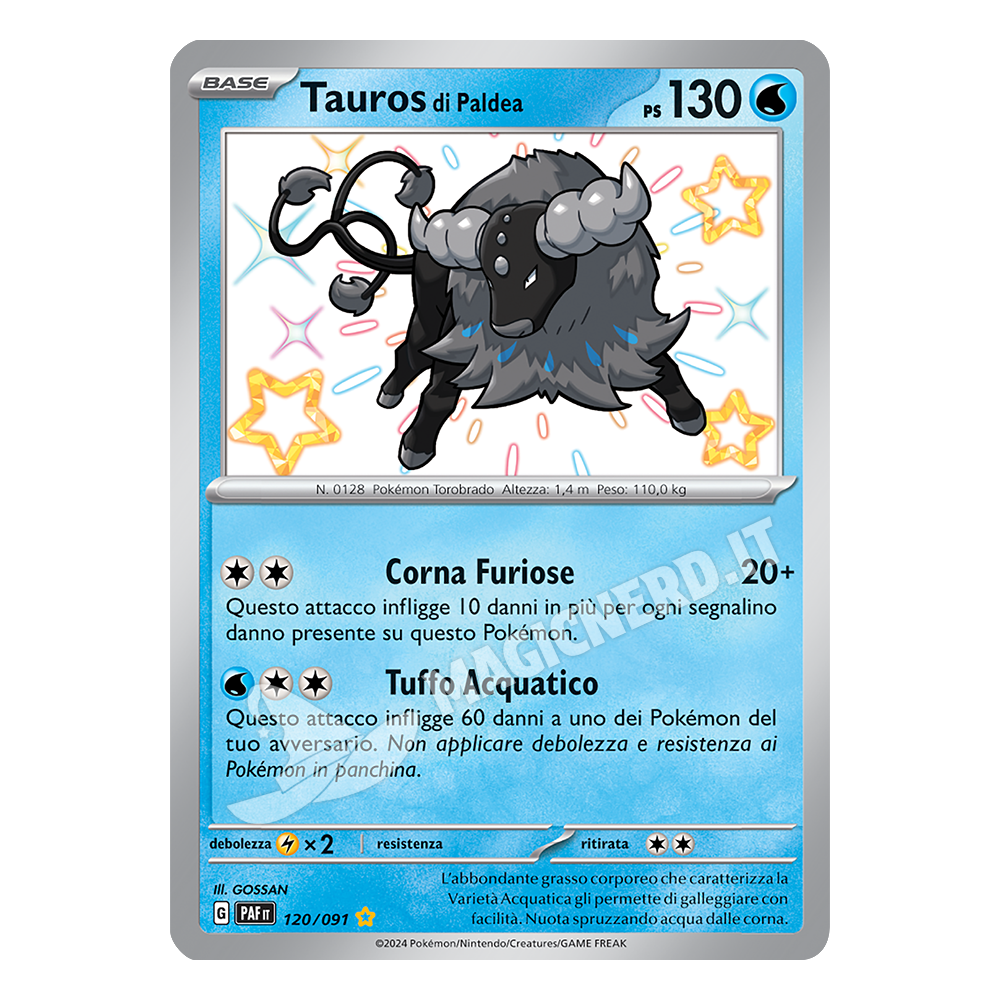 120/091 Tauros di Paldea Shiny
